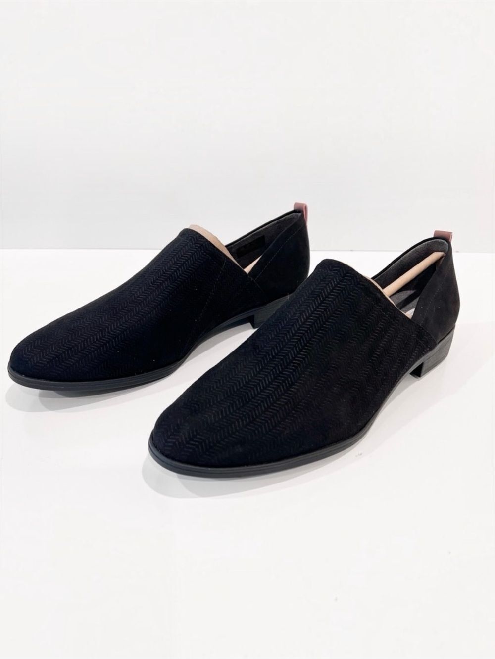 Dr Scholl's Ruler Loafers Slip On Comfort Cushioned Black Microfiber 11 NEW